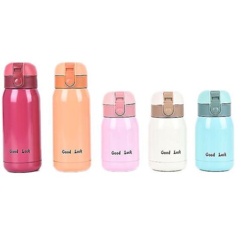Mini gourde isotherme en acier inoxydable, légère et portable, pour enfants - 360 ml - Rose (1/5)
