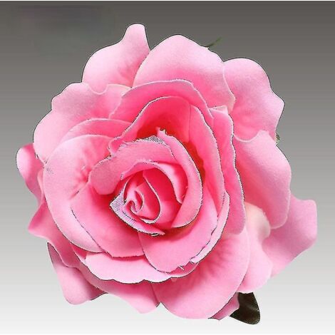 Broche en tissu rose, pince à cheveux, corsage, bijou de mariage, accessoire de mode pour femme - rose foncé (1/5)