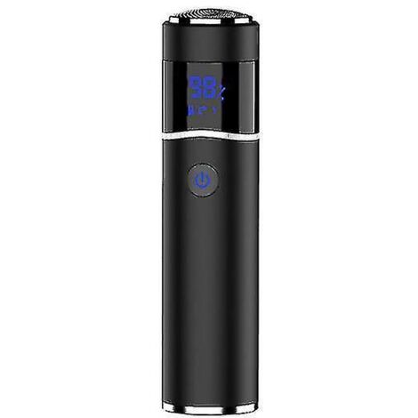 Rasoir électrique portable pour homme, étanche IPX7, utilisable sur peau sèche ou humide, rechargeable, charge rapide - Noir (1/5)