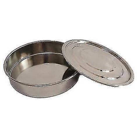Tamis de laboratoire rond en acier inoxydable 304 (2-500 m) - Diamètre : 20 cm - Fond et couvercle inclus (1/5)