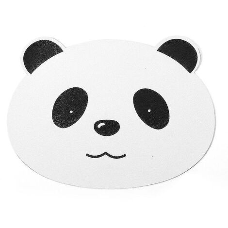 Set de table en cuir Ours mignon, napperon panda dessin animé, tapis de table imperméable, résistant à l'huile et à la chaleur, tapis isolant pour table à manger d'enfant --- (1/5)