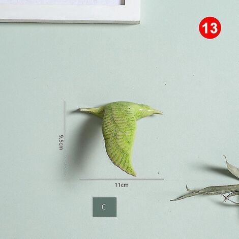 Décorations murales en céramique 3D en forme d'oiseaux - 13 pièces (1/5)