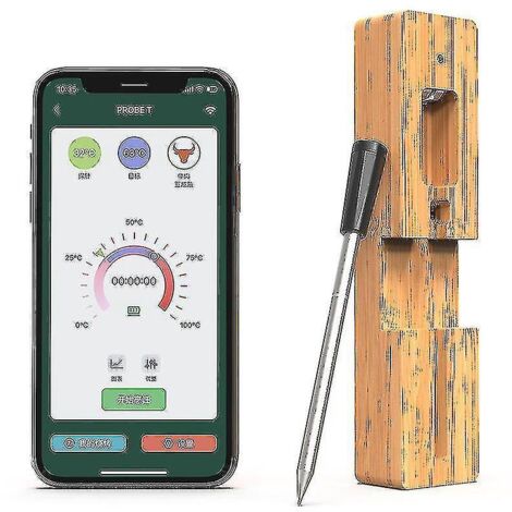 Thermomètre à viande intelligent sans fil - Thermomètre pour four et gril avec connectivité Bluetooth et Wi-Fi (1/5)