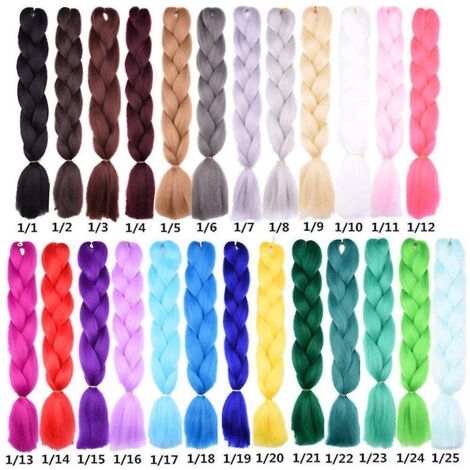 Extensions de cheveux synthétiques Kanekalon Jumbo Crochet Braiding Ombre Color pour femmes - 3 (1/5)