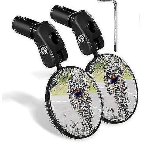 rétroviseurs de vélo réglables, universels, rotatifs à 360°, HD, pour une sécurité optimale lors de la conduite d'un vélo. (1/5)