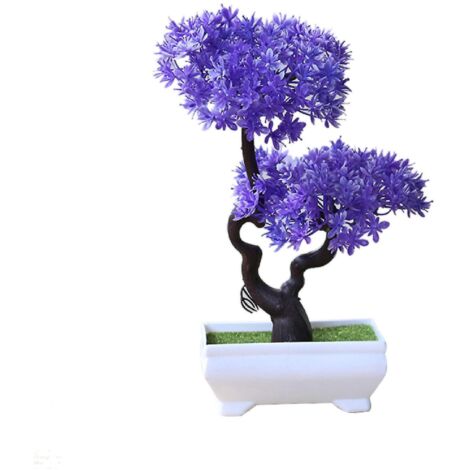 Plante artificielle réaliste, faux bonsaï en pot, sans entretien, en plastique, décoration pour la maison, l'hôtel ou le jardin, cadeau - 2 (1/5)