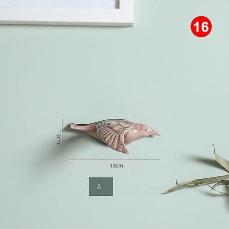 Décorations murales en céramique 3D en forme d'oiseaux - 16 pièces (1/5)