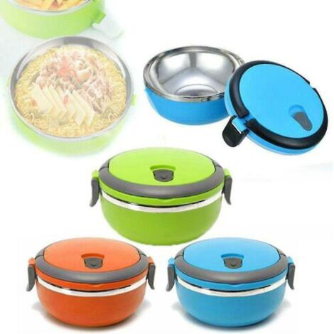 Bouteille isotherme en acier inoxydable pour aliments chauds, boîte à lunch isotherme de voyage portable - Simple paroi verte (1/5)
