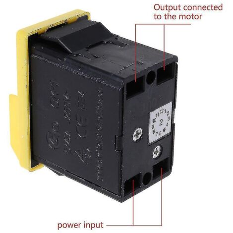 Scie, perceuse et coupeuse à bouton-poussoir électromagnétique étanche 250 V 6/4 A - Marche/Arrêt (1/4)