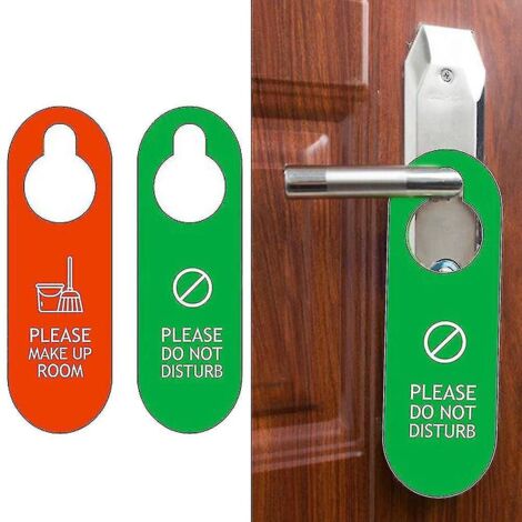 Panneau suspendu « Ne pas déranger » - Nettoyage - Étiquettes de porte double face - Pendentif pour magasin, café, hôtel - Panneau de porte (1/5)