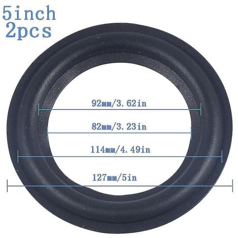 2 pièces/ensemble Anneau en mousse pour haut-parleur, réparation de la suspension de haut-parleur - 5 pouces - (1/5)