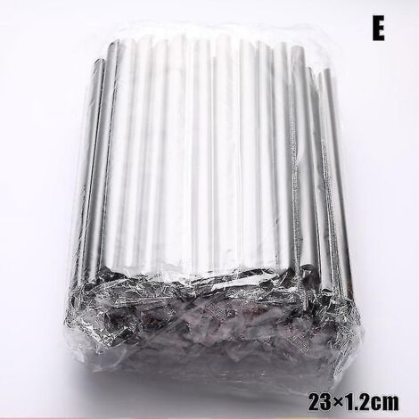 Lot de 100 pailles en plastique jetables larges pour milkshakes et bubble tea - Noir (1/4)