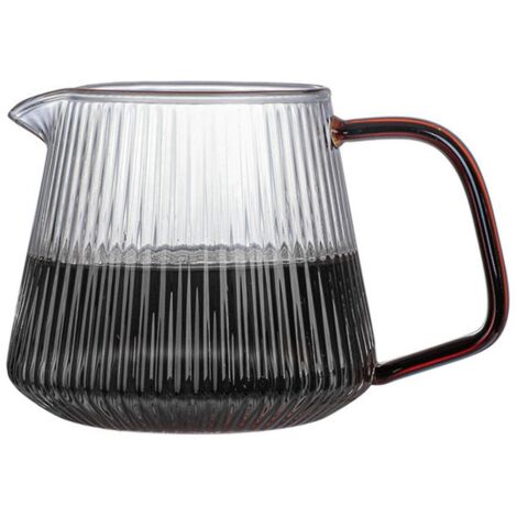 Cafetière à filtre à rayures verticales en verre résistant à la chaleur V60 - (1/5)