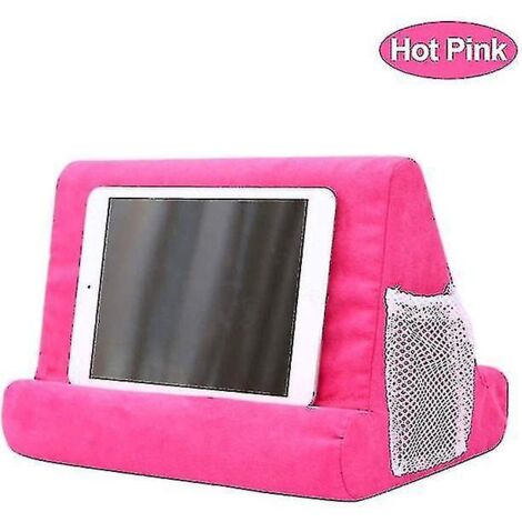 Coussin souple pour tablette, support multi-angles pour iPad et téléphone portable - Rose (1/4)
