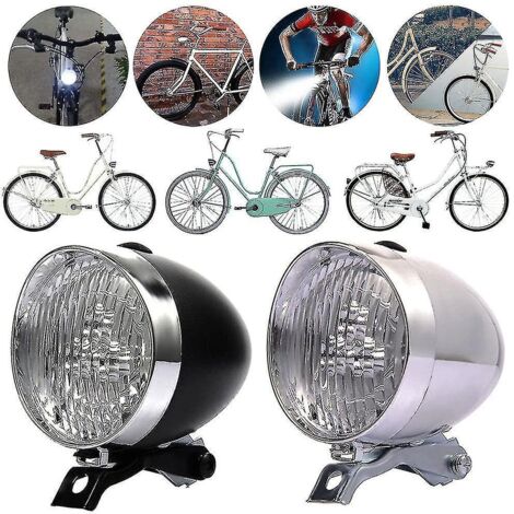 Phare avant de vélo rétro à LED vintage classique --- (1/3)