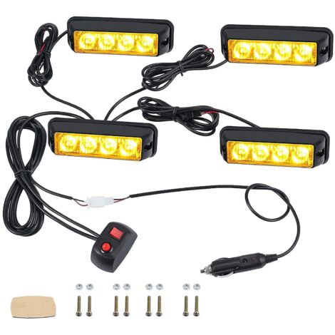 Clignotant avant à LED pour camion 4x4, 18 modes de clignotement, étanchéité IP65, feux de signalisation latéraux d'urgence pour tracteur 12/24 V (1/5)