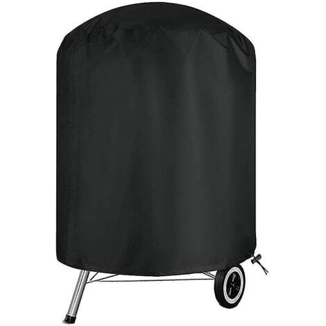 Housse ronde étanche pour barbecue, foyer extérieur, four, brasero, barbecue, noire - 62 x 105 cm (1/3)