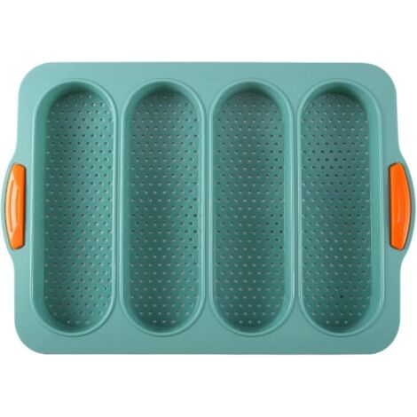 Moule à pâtisserie en silicone, moules à pain, moules à muffins antiadhésifs, moule à pâtisserie à 4 emplacements pour biscuits, aliments, four, beignets, macarons, fromage, tartes... (1/5)