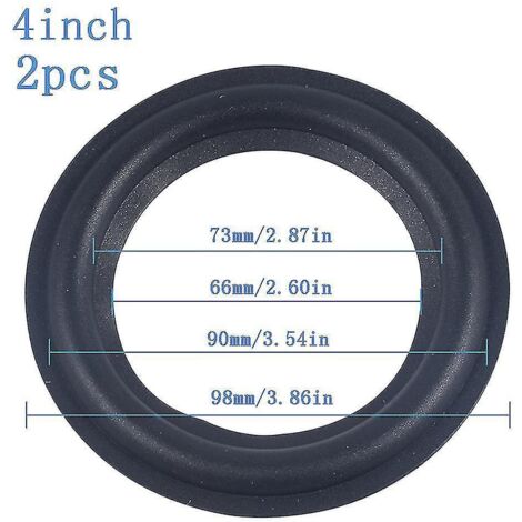 2 pièces/ensemble Anneau en mousse pour haut-parleur, réparation de la suspension de haut-parleur - 4 pouces - (1/5)