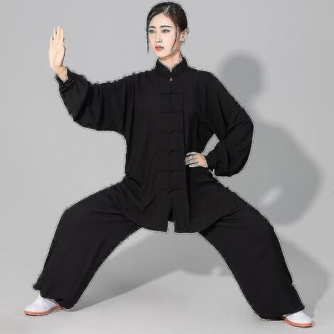 Vêtements de tai-chi en coton doux pour hommes et femmes, vêtements d'arts martiaux kung-fu - Taille XS (1/3)