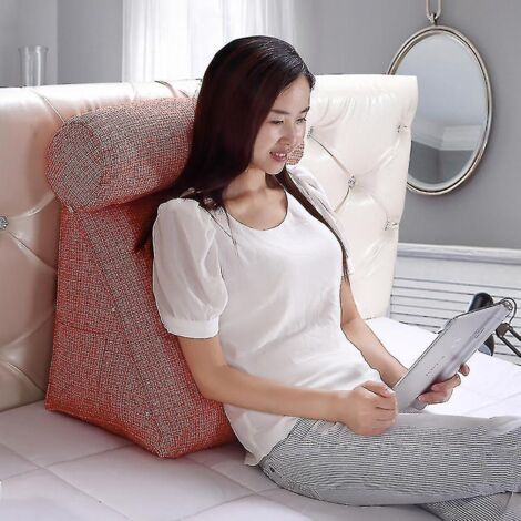 Coussin lombaire extra large avec 1 cylindre Kiseen : améliore la posture et prévient les douleurs lombaires pendant la grossesse (bleu). (1/5)
