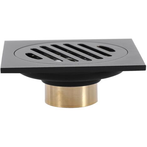 Bonde de douche carrée de 10 cm avec grille amovible, système anti-obstruction et anti-odeurs en laiton - (1/5)