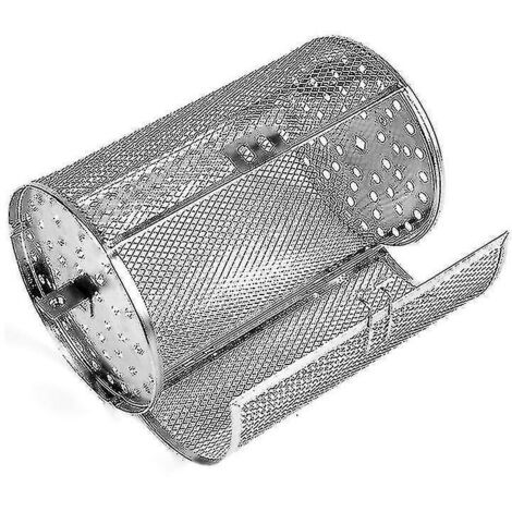 Panier à rôtisserie, rôtissoire en acier inoxydable, tambour rotatif à 360°, panier pour four -- (1/5)