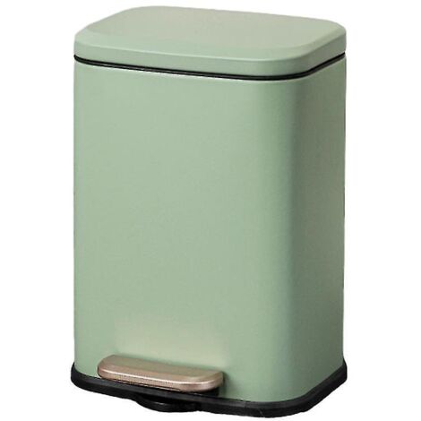 Poubelle en acier inoxydable au design astucieux pour la cuisine et la salle de bain - verte