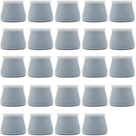 24 embouts en silicone pour pieds de chaise - Protections pour pieds de meubles - Protège-pieds de table amovibles - Protections pour pieds de tabouret - Prévient les rayures et le bruit - Silicone ro (1/5)