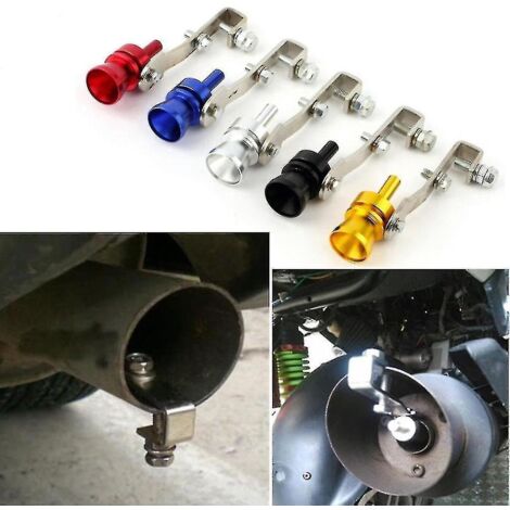 Sifflet de turbo pour voiture, pot d'échappement, soupape de décharge (BOV), rugissement - Argent