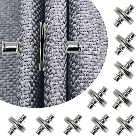 10 paires d'embrasses magnétiques pour rideaux, aimants de fermeture, poids pour rideaux, bouton magnétique pour empêcher la lumière de passer - 20 mm (1/4)