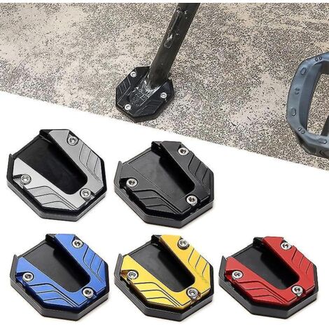 Rallonge de béquille universelle pour scooter, moto et vélo, support latéral antidérapant à base élargie - Bleue (1/5)