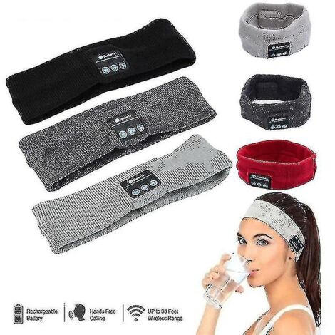 Écouteurs sans fil pour le sommeil, casque Bluetooth sport avec haut-parleurs stéréo HD ultra-fins, parfaits pour dormir, s'entraîner, faire du jogging, du yoga, lutter contre l'insomnie... (1/5)