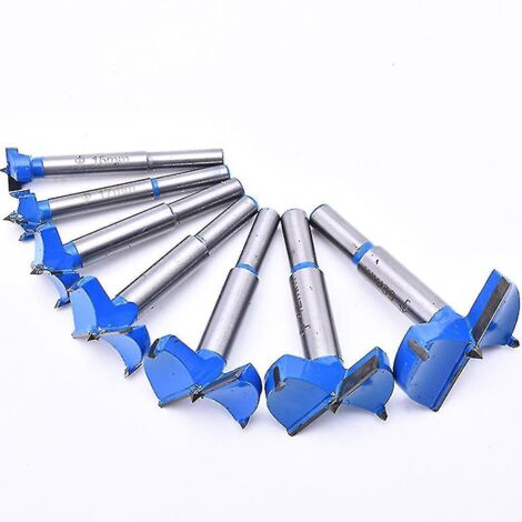 Jeu de 11 mèches Forstner pour le travail du bois, 15-100 mm, scie cloche, queue hexagonale/ronde, tige TCT, 15-65 mm. (1/5)