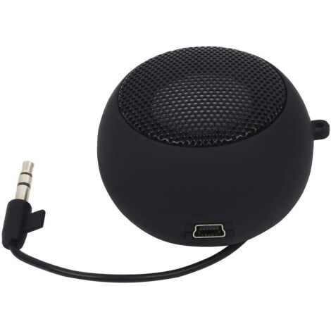 Mini enceinte portable rechargeable pour voyages avec entrée auxiliaire et prise casque filaire 3,5 mm. (1/5)