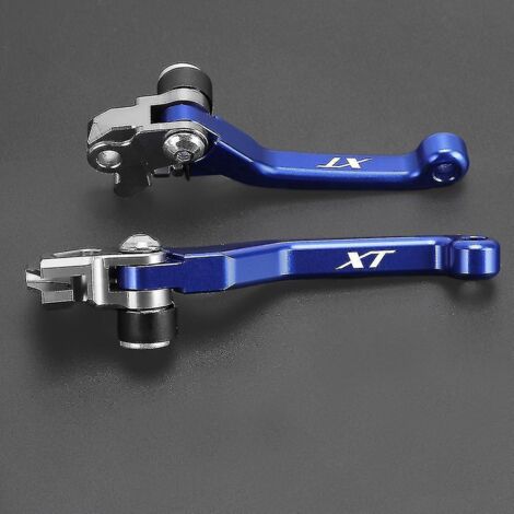 Leviers de frein et d'embrayage pivotants CNC pour Yamaha XT 225, 600, 660, 250, XT225, XT600, XT250/X, poignées de guidon pour moto cross (rose). (1/3)