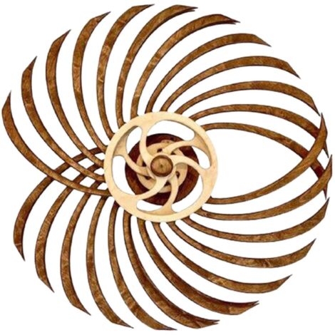 Sculpture cinétique en bois, ornement mural rotatif personnalisé pour la maison, le salon ou le bureau. (1/5)