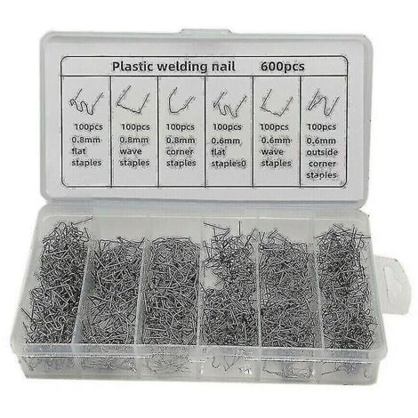 Kit d'agrafes pour machine de réparation plastique Alg 600pcs, soudeuse à chaud pour pare-chocs et ailes. (1/4)