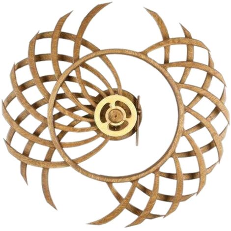 Sculpture cinétique en bois personnalisée et rotative, décoration murale pour la maison, le salon ou le bureau - C (1/3)