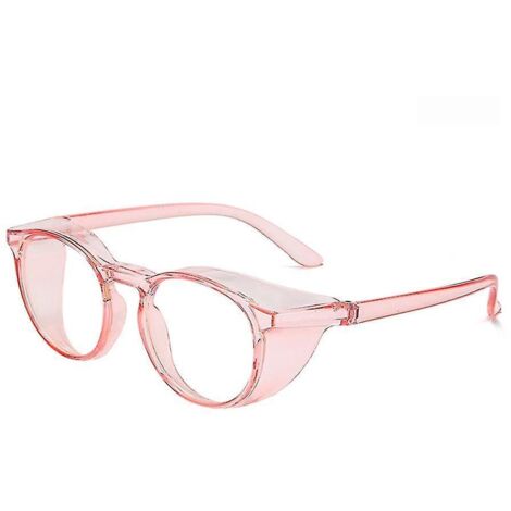 Lunettes de sécurité antibuée, bloquant la lumière bleue, transparentes, unisexes, anti-pollen, anti-soleil - Rose (1/3)