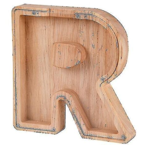 Tirelire en bois alphabet pour enfants (1/5)