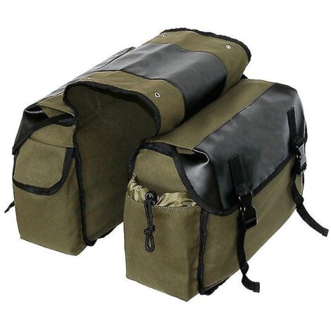 Sacoche de vélo avec porte-bagages, grande sacoche de 40 litres, vert armée (1/5)