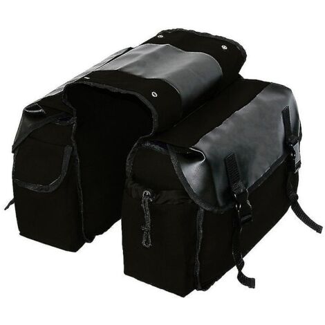 Sacoche de vélo avec porte-bagages, grande sacoche de 40 litres, noire (1/5)