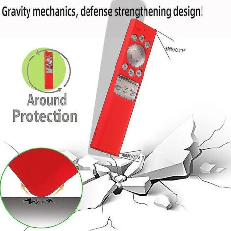 Étui de protection réutilisable pour télécommande, antidérapant et anti-poussière, compatible avec les téléviseurs intelligents Samsung HD 4K BN59. Avec dragonne et lavable. Couleur : violet lavande. (1/4)