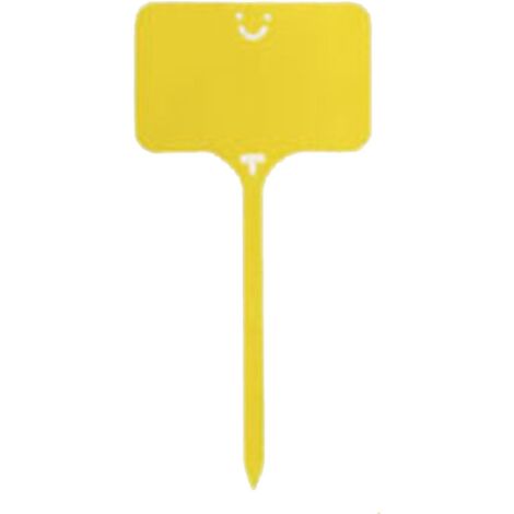 100 étiquettes en plastique imperméables de type T pour plantes, ornements de jardin, étiquettes de jardinage, étiquettes pour fleurs de pépinière - Jaune (1/5)
