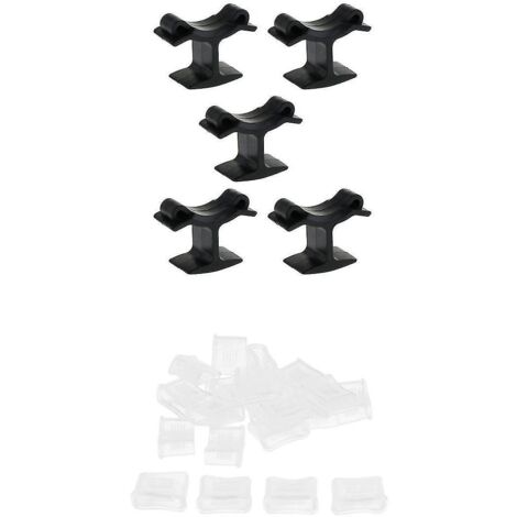Lot de 5 pinces de serrage pour sifflets d'arbitre et couvre-embouts pour sifflets -- (1/5)