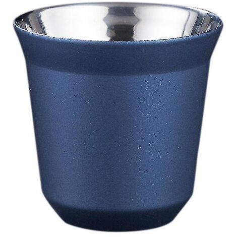 Tasse à expresso isotherme en acier inoxydable à double paroi de 80 ml pour café en forme de capsule Pixie Coffee Cup (1/5)