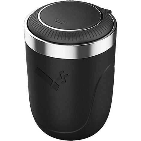Cendrier de voiture Farf coloré avec couvercle et éclairage LED multifonction - Noir (1/5)