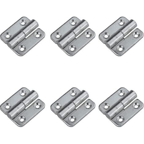 Lot de 6 charnières détachables de 1,5 pouce, petites charnières à glissière, charnières de porte détachables, acier inoxydable 304, ouverture à droite. (1/5)