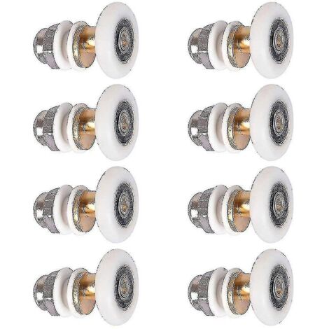 Roulettes de rechange pour porte de douche coulissante - 8 pièces, 23 mm (1/5)